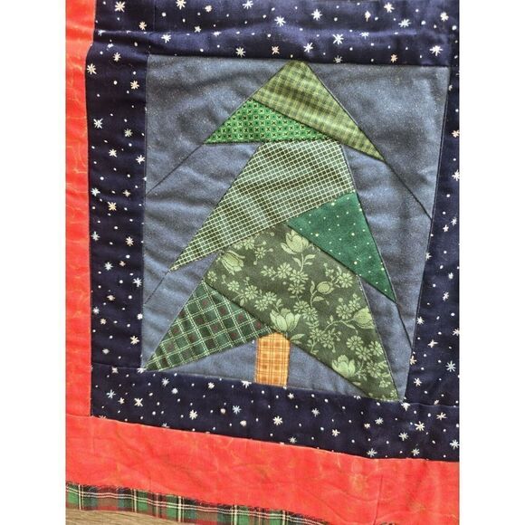 Christmas Patchwork Applique Handmade Tree/Snowman Decoration - Picture 9 of 10